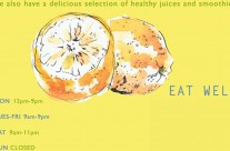 Vegetarian takeaway flyer illustration