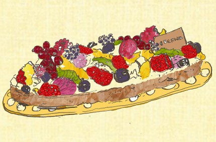Fruit Tart Advertising Illustration