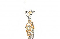 Giraffe Card Illustration